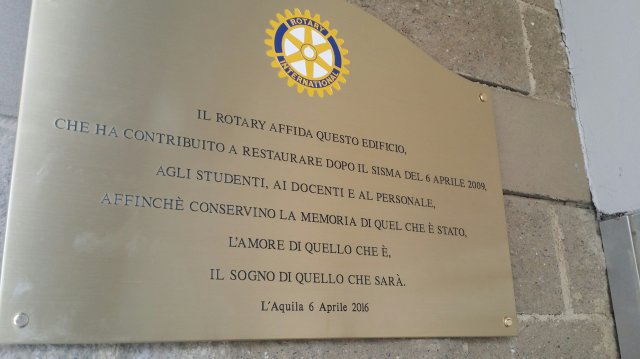 Giornata del Ricordo - Il Rotary per L’Aquila - 5 aprile 2016